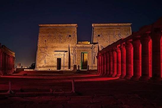 سهرة عرض الصوت والضوء الساحر بمعبد فيلة