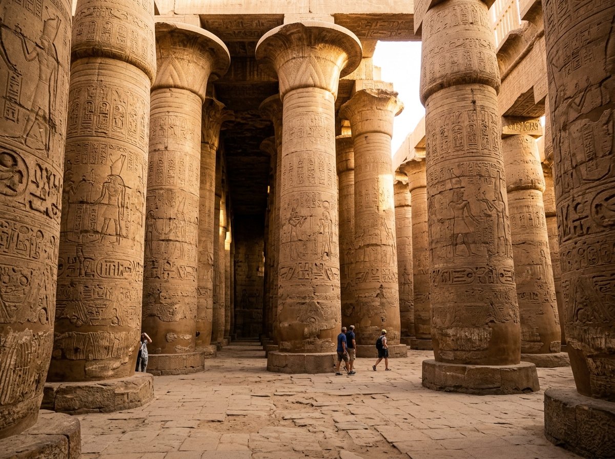 صالة الأعمدة الكبرى بمعابد الكرنك